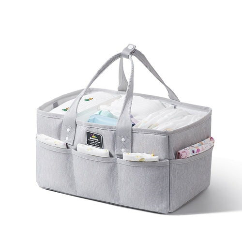 Maroon Chronos diaper caddy for kids and babies, with multiple compartments for organizing diapers and baby essentials.