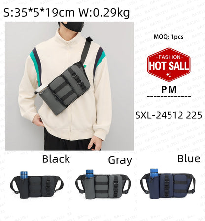 Jade Lemon fashion sports outdoor multifunctional handbag with water bottle holder, ideal for running and outdoor activities.