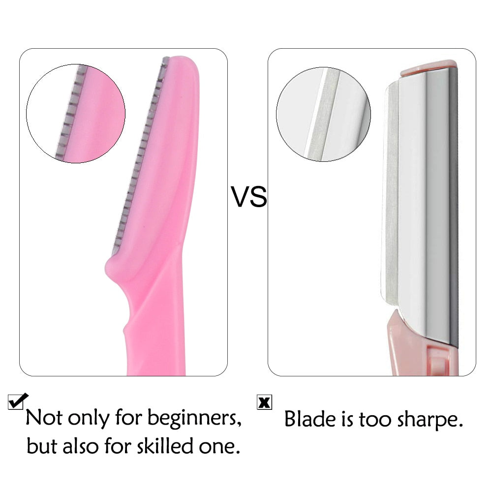 Maroon Asteria 100PCS eyebrow shaper and trimmer set for precise eyebrow shaping and grooming in a portable makeup kit.