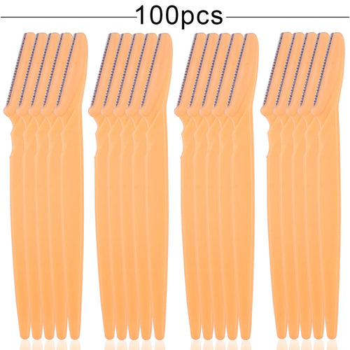 Maroon Asteria 100PCS eyebrow shaper and trimmer set, portable makeup tool for eyebrow shaping with compact design