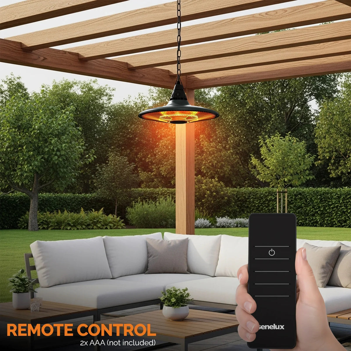 Hanging Outdoor Patio Heater with Remote Control
