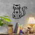 Canis Minor Happy Cat metal wall art decor, 12x12 inches, featuring a playful cat design for home and garden decoration.