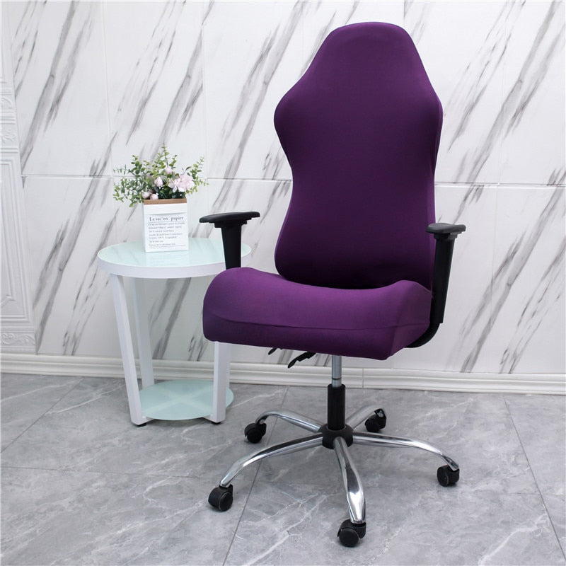 Maroon Asteria gaming chair cover slipcover for computer desk and office game chairs, made of durable fabric.