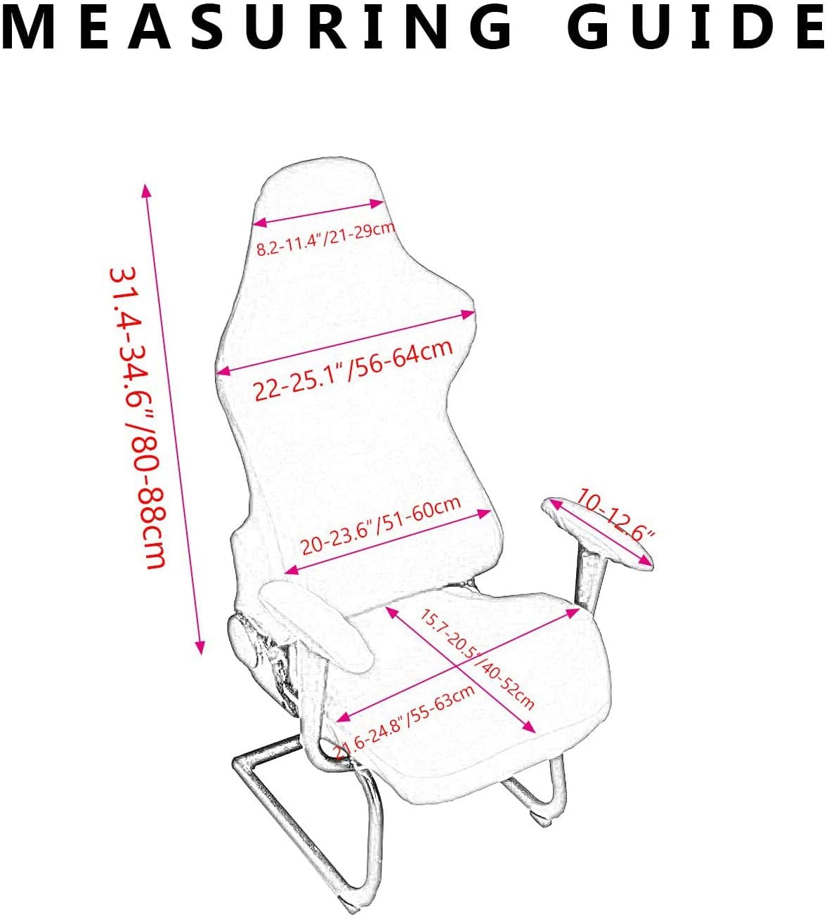 Maroon Asteria gaming chair cover slipcover for computer desk and office gaming chairs, durable fabric and easy to install.