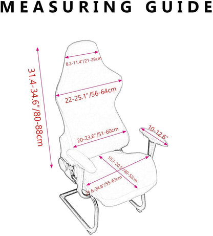 Maroon Asteria gaming chair cover slipcover for computer desk and office gaming chairs, durable fabric and easy to install.
