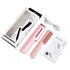 Maroon Asteria 2-in-1 hair straightener and curling brush with tourmaline ceramic plates for smooth, styled hair.