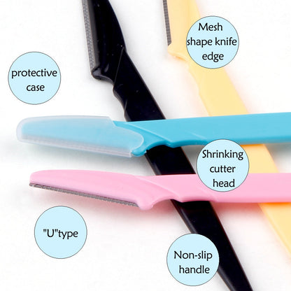 Maroon Asteria 100PCS eyebrow shaper and trimmer set with portable eye brow shaver for precise shaping and grooming.