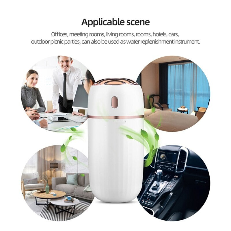 Maroon Asteria 30ml wireless aromatherapy humidifier essential oil diffuser emitting mist in a home environment