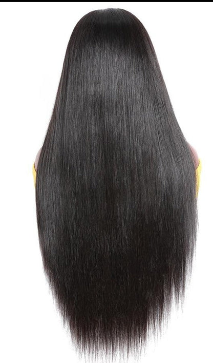 Cerise Alfie straight human hair U part wig for Black women, featuring a lace front and natural hairline, suitable for a stylish look.