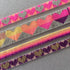 Colorful rainbow heart bracelets by Yellow Athena featuring vibrant heart-shaped charms on adjustable bands.