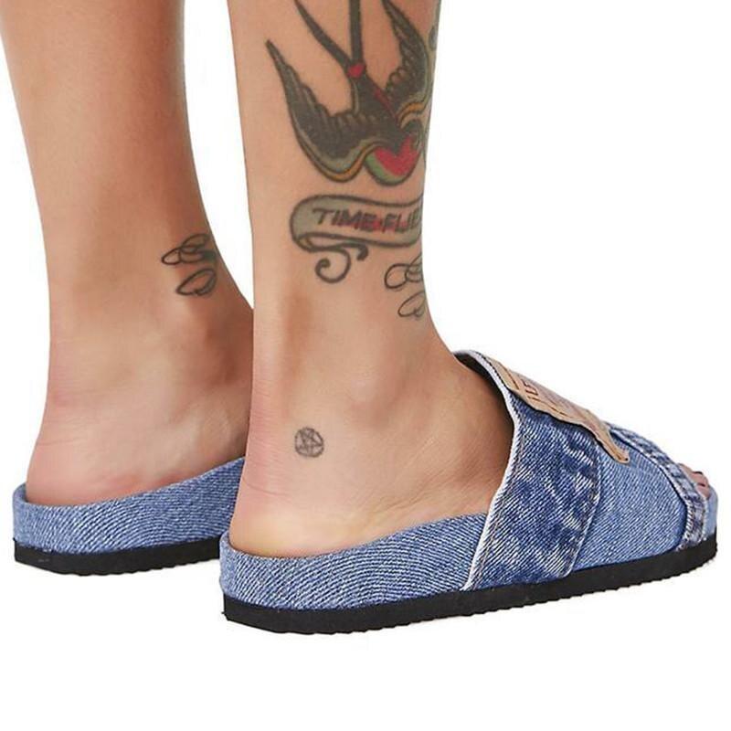 Blue and black denim women&