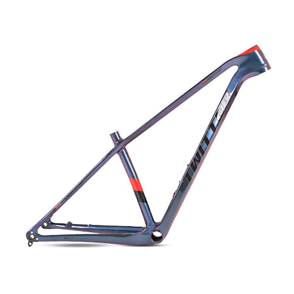 TWITTER WARRIOR Pro Carbon MTB Frame – T900 Mix, 29"/27.5", XC Racing, Gloss+UV Decals
