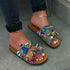 Women’s Coffee Jasper slides with two straps and a bow, featuring comfortable design and stylish slide sandal style.