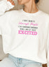 Black Jade Thalassa T-shirt with "I Don’t Mean To Interrupt People EXCITED" text, casual and comfortable graphic tee.