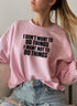 Black Jade Thalassa "I Don’t Want To Do Things" sweatshirt T-shirt with bold text on the front.