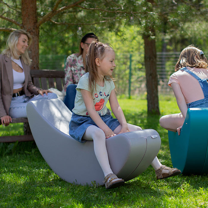 Blush Apricot IGLUSOFTPLAYR banana-shaped furniture piece with soft, playful design for children&