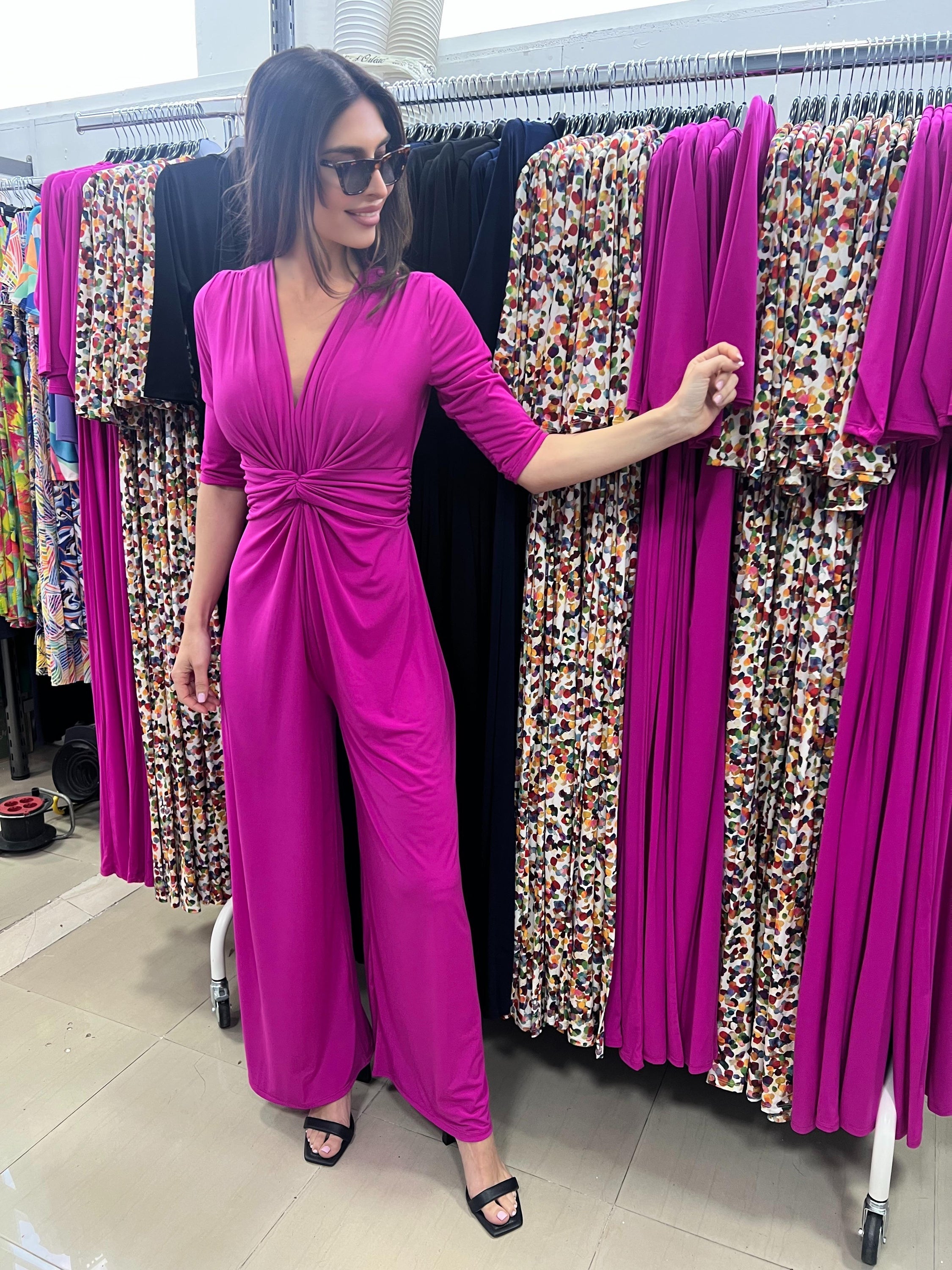 Fuchsia monospaced, single-piece women&