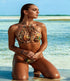 Green Thanatos safari bikini bottom in swimwear style, featuring a stylish and comfortable design for beach or poolside wear.