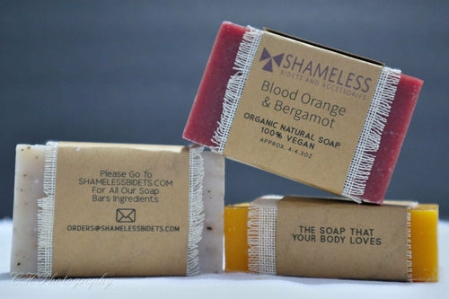 Organic Coconut Soap by Burgundy Crius, vegan healthcare soap with natural coconut scent and creamy lather in a bar shape.