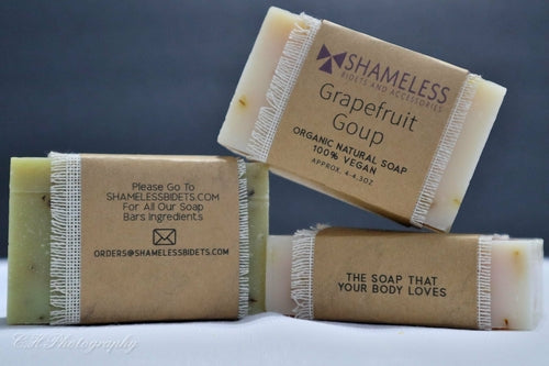 Organic coconut soap by Burgundy Crius, vegan healthcare product with natural coconut scent and eco-friendly packaging.