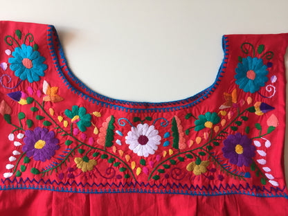 Violet Athena Elvira folk handmade dress for women, featuring colorful embroidery and traditional design details.