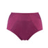 Fuchsia high-waisted silk and organic cotton full brief lingerie by Copper Antilochus, featuring smooth fabric and comfortable fit.