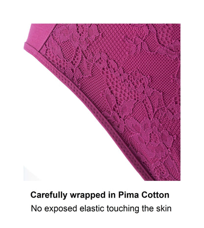 Fuchsia high-waisted silk and organic cotton full brief underwear by Copper Antilochus, shown on a white background.