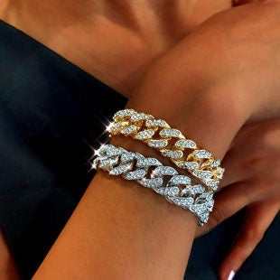 Blush Bella Cuba rhinestone bracelet featuring sparkling rhinestones and elegant jewelry design.