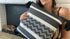 Violet Athena Zig Zag Accent Cotton Pillow Cover with colorful geometric pattern, decorative home accent pillow.