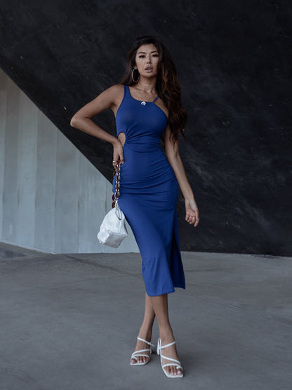 Azure Thanatos Cocktails at the Museum Cutout Dress, stylish women&