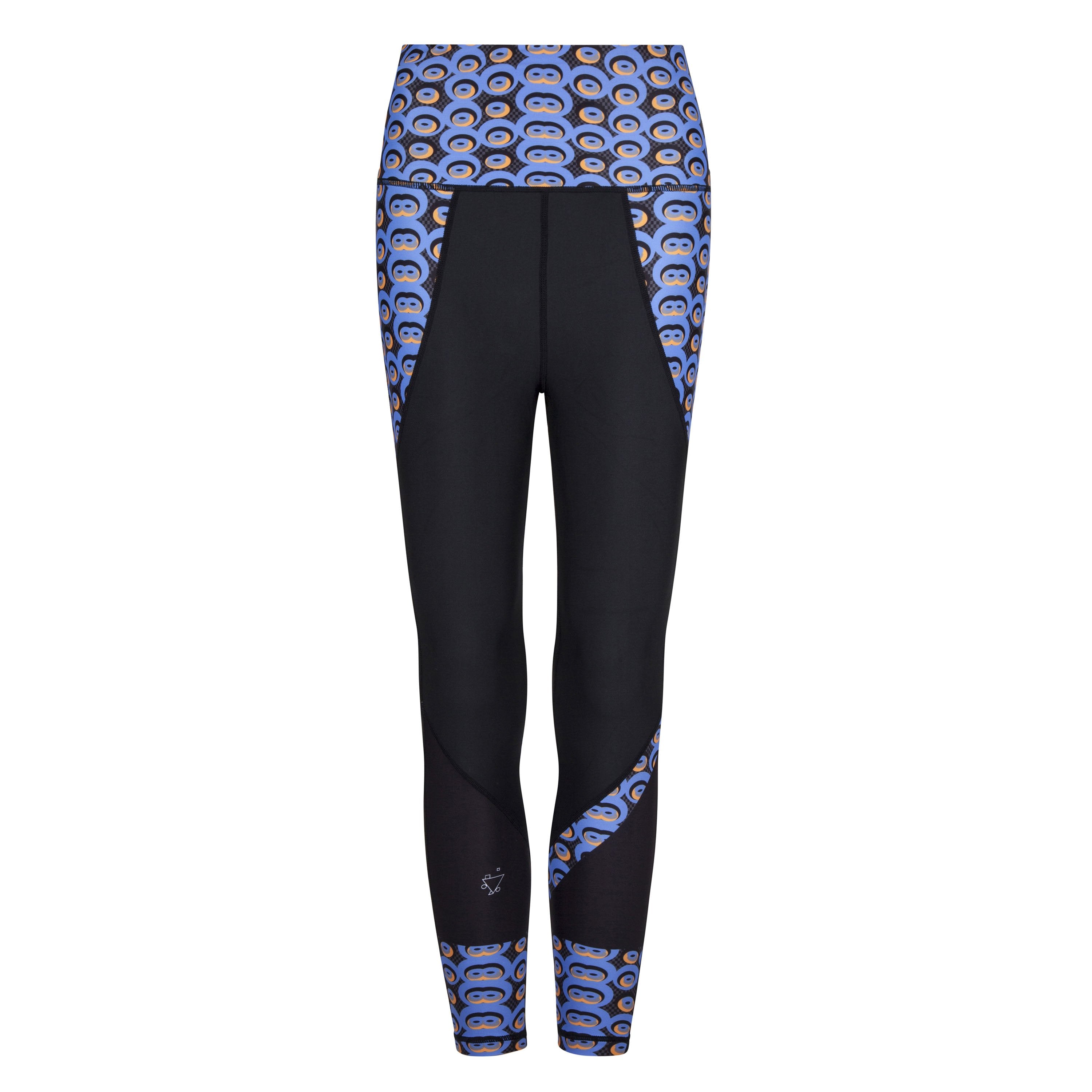 White Oliver Siefay blue leggings for women, stylish activewear with a comfortable fit, shown on a model in the image.