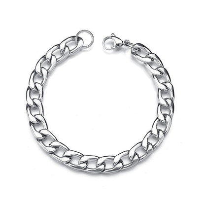 Blush Bella NK chain bracelet featuring gold-tone links, stylish jewelry accessory, on a neutral background.