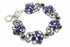 Silver Hestia Circle of Elephants bracelet featuring a silver bracelet with elephant charms on a white background.
