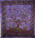 Violet Tree of Life Birds tapestry by Silver Hestia, vibrant home decor featuring a detailed tree and bird design.