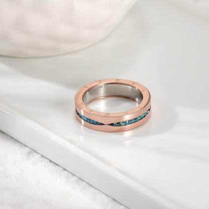 Lavender Phoebe pavé statement ring with sparkling gemstones, showcasing a bold, elegant jewelry piece on a neutral background.