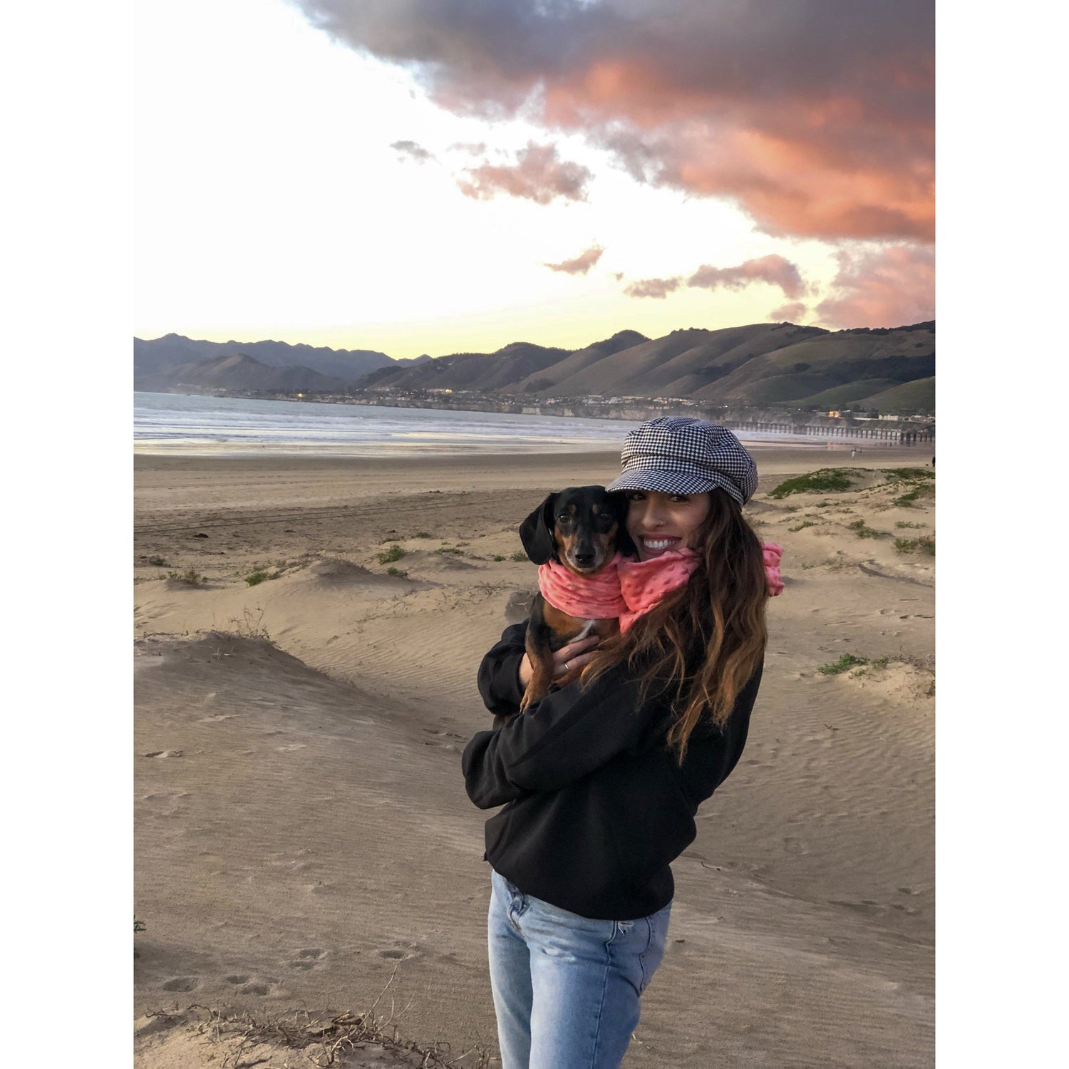 Scarlet Gaia Hubba Hubba pet scarf with colorful floral pattern, lightweight fabric, and stylish design for pets.
