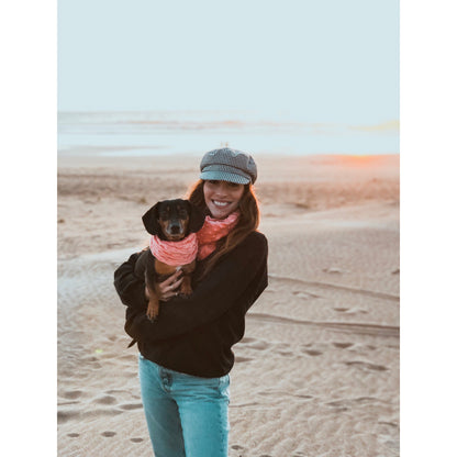 Scarlet Gaia Hubba Hubba pet scarf featuring colorful patterns and soft fabric, designed to stylishly accessorize pets.