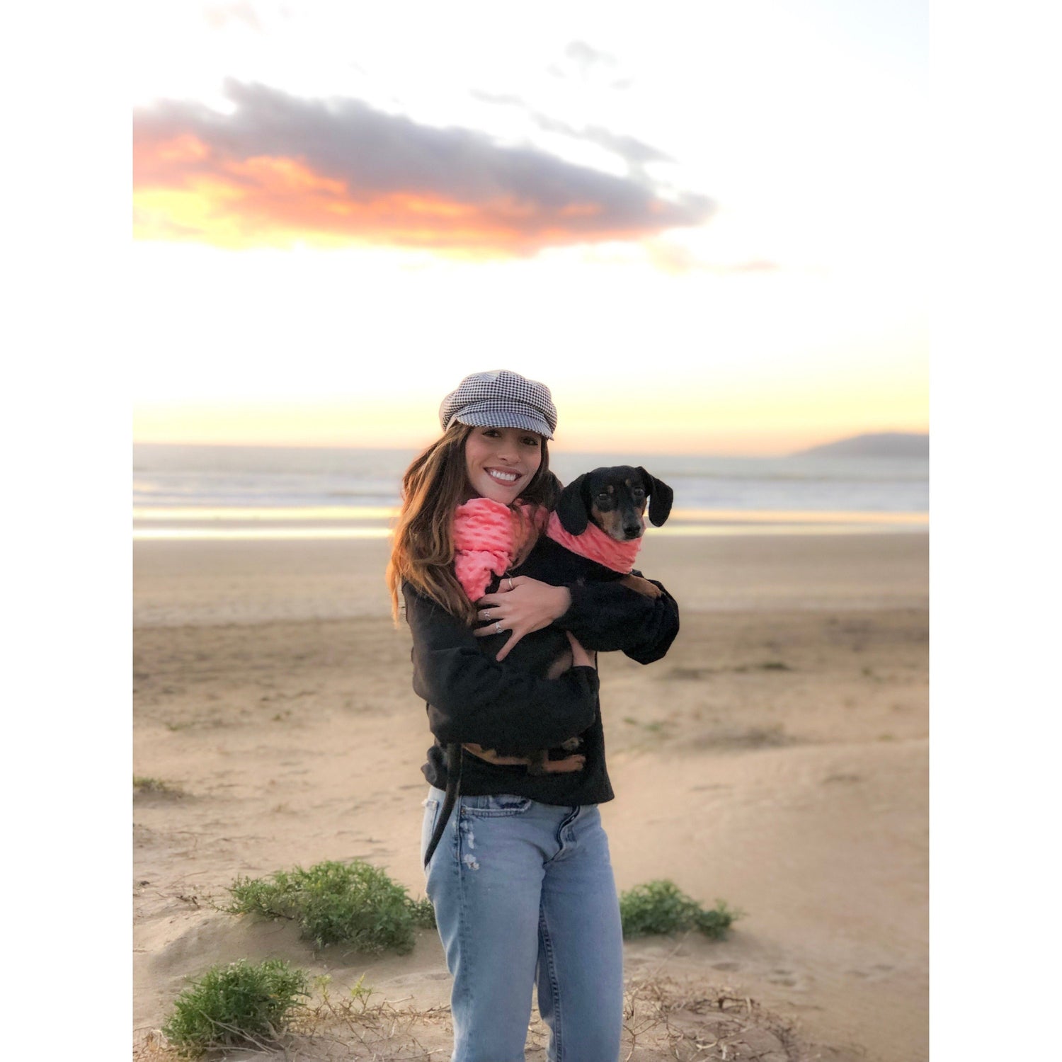 Scarlet Gaia Hubba Hubba pet scarf featuring colorful patterns, designed for stylish and comfortable pet accessories.