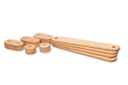 Red Oceanus Montessori balance beam and stepping stones set for children&