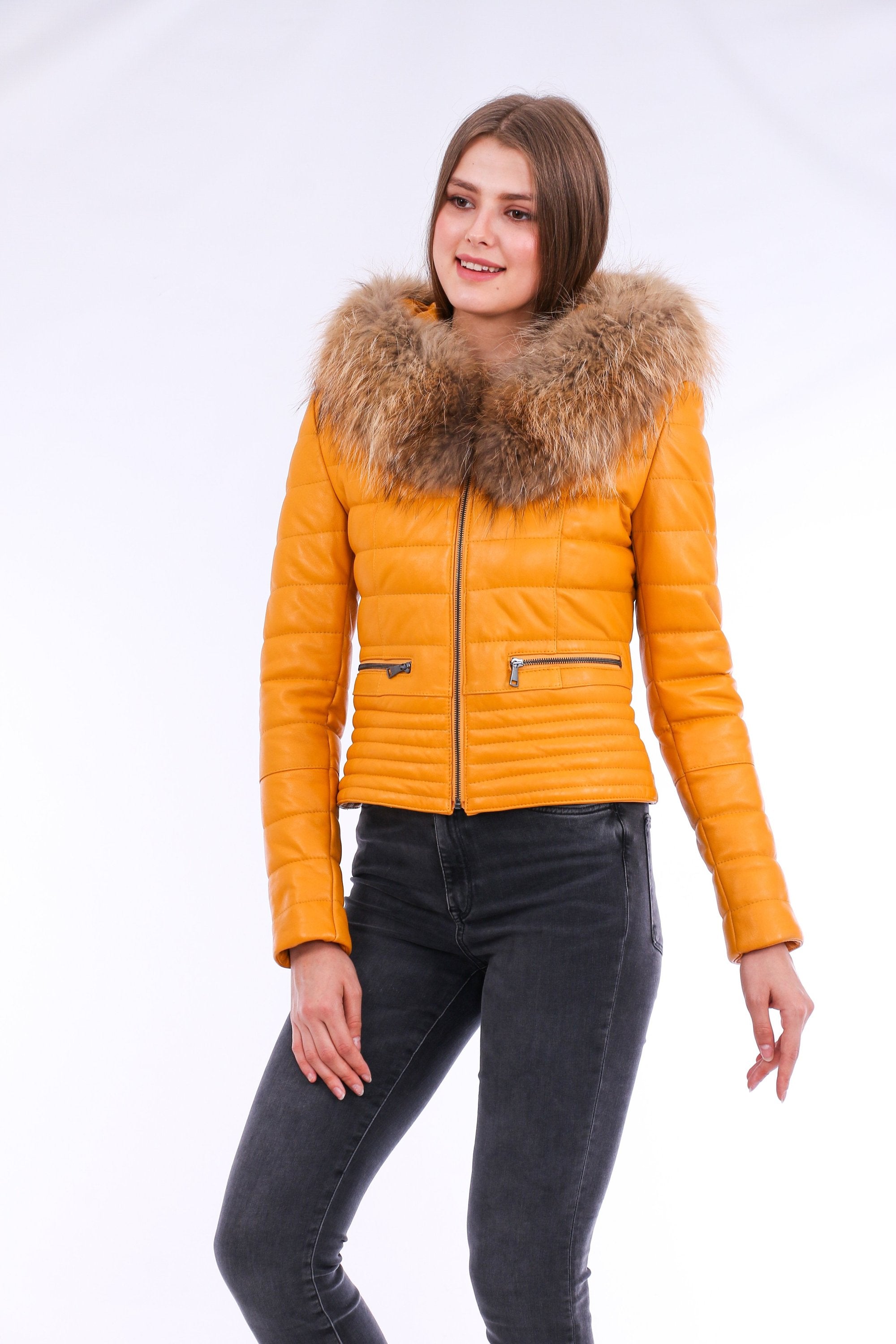Sangria Iapetus Anoraq quilted leather jacket with a sleek design and detailed stitching, displayed on a neutral background.
