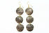 Silver Hestia three-tier Om earrings with lotus petal design, featuring layered silver earrings with intricate lotus petal details.