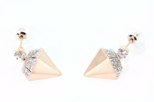 Silver Hestia diamond girl stud earrings featuring sparkling diamond accents on classic silver earrings.