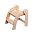 Red Oceanus foldable Montessori kitchen step stool with non-slip surface and sturdy design, ideal for children&