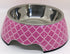 Pink medium-sized dog bowl from Plum Semele, featuring a cute design, ideal for pet feeding and durable for daily use.