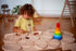 Red Oceanus wooden tracing board, a sturdy furniture piece with a smooth surface, ideal for artistic and educational activities.
