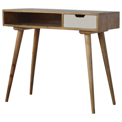 Hand-painted Jade Epimetheus writing desk with a stylish drawer, showcasing detailed craftsmanship and elegant furniture design.