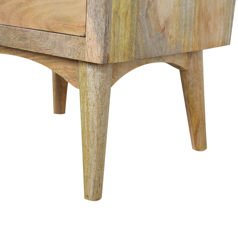 Nordic style bedside table with two drawers from Jade Epimetheus, featuring clean lines and modern wooden finish.