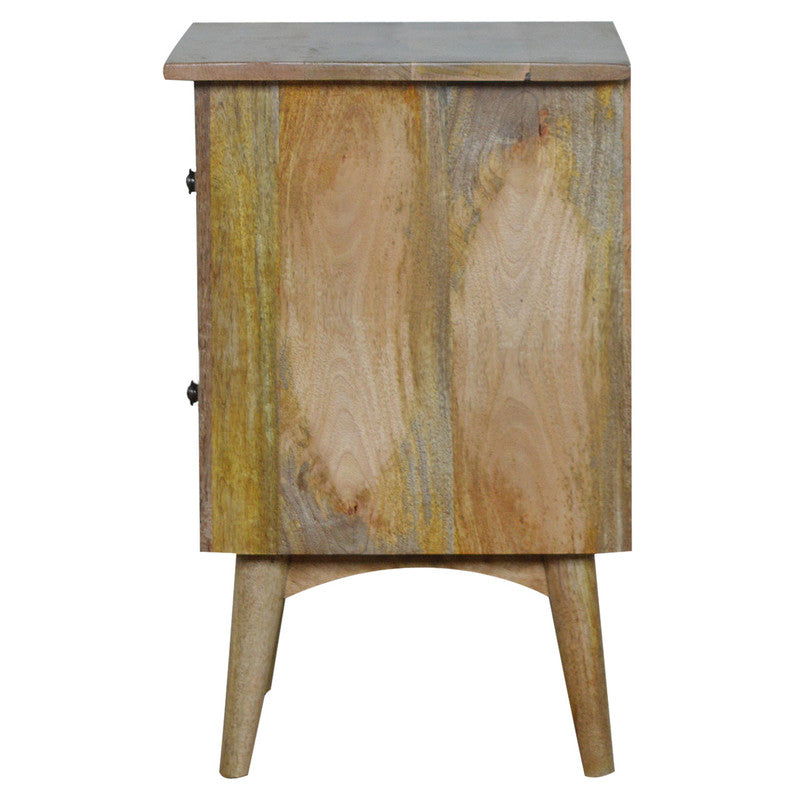 Nordic style bedside table with 2 drawers from Jade Epimetheus, featuring a sleek wooden finish and modern design.