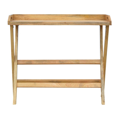 Jade Epimetheus Butler Style writing desk with foldable legs, wooden furniture piece perfect for compact workspace setup.
