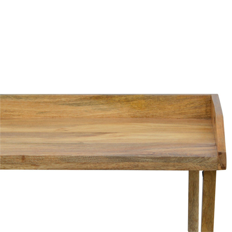 Jade Epimetheus Butler Style Writing Desk with foldable legs, wooden furniture piece ideal for home or office workspace.